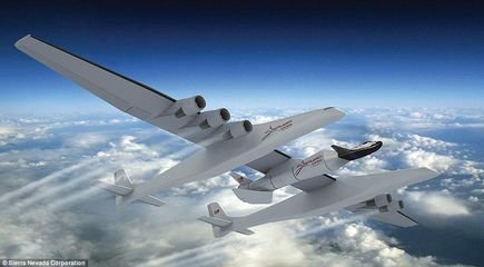 <b>世界最大同温层飞机是双体 ，安装6台波音747引擎，机身中间有巨大空间</b>